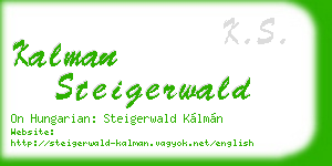 kalman steigerwald business card
